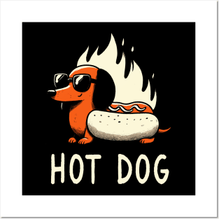 Hot Dog Dachshound Dog Posters and Art